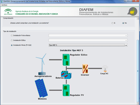 Diafem Dimensionamiento de Instalaciones Fotovoltaicas, Eólicas o Mixtas