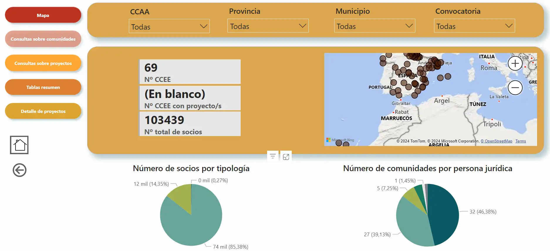 Mapa de Oficinas de Transformación Comunitaria (OTC)