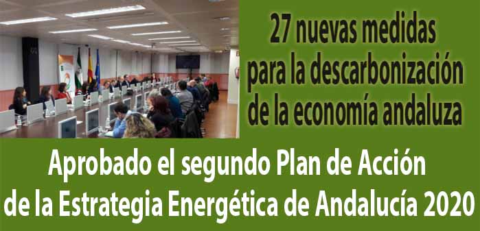 Aprobado el segundo Plan de Acción de la Estrategia Energética de Andalucía 2020.