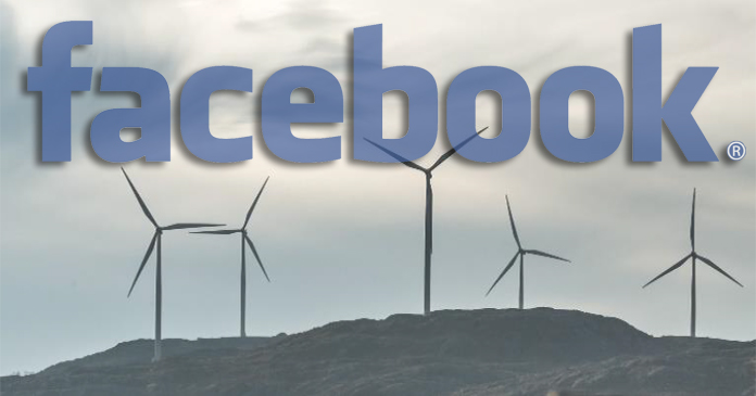 La energía que consume Facebook procede de las energías renovables.