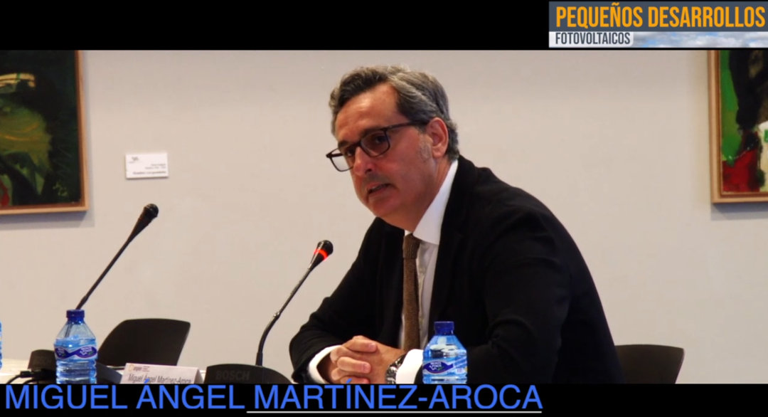 Jornada Pequeños Desarrollos Fotovoltaicos. Miguel Ángel Martínez-Aroca, presidente de Anpier