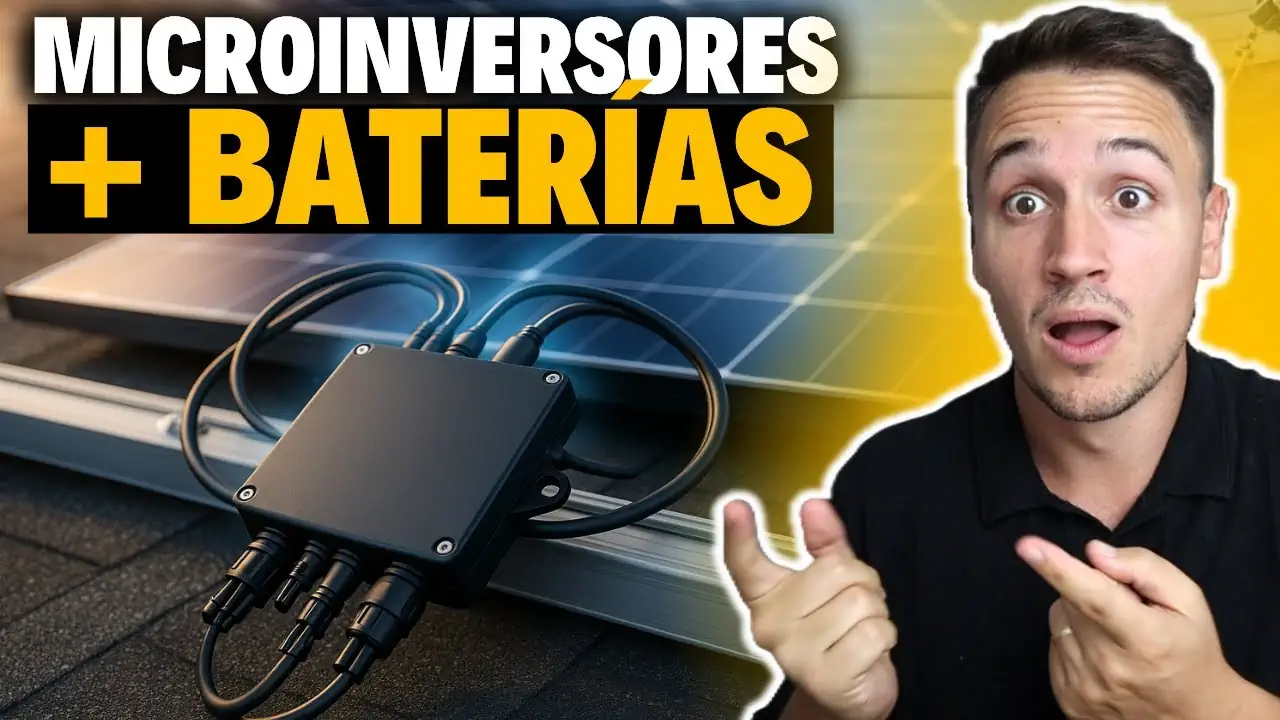 ¿Cómo AÑADIR BATERÍAS a Paneles Solares con MICROINVERSORES? (Retrofit)