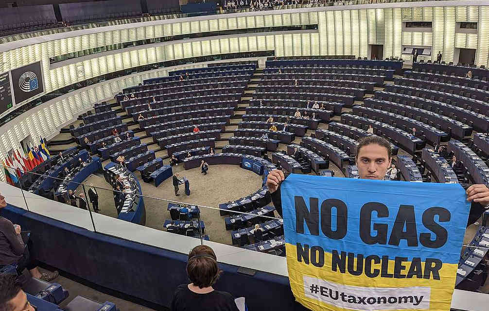 Burla del Parlamento Europeo al sentido común apoyando gas y energía nuclear como inversiones sostenibles