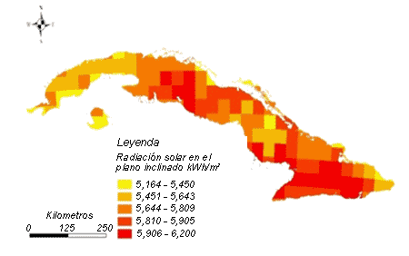 Radiación solar Cuba