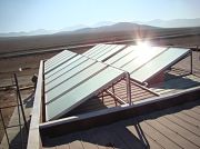 El Presidente Sebastián Piñera inaugura los últimos sistemas solares térmicos con subsidio en Chile.