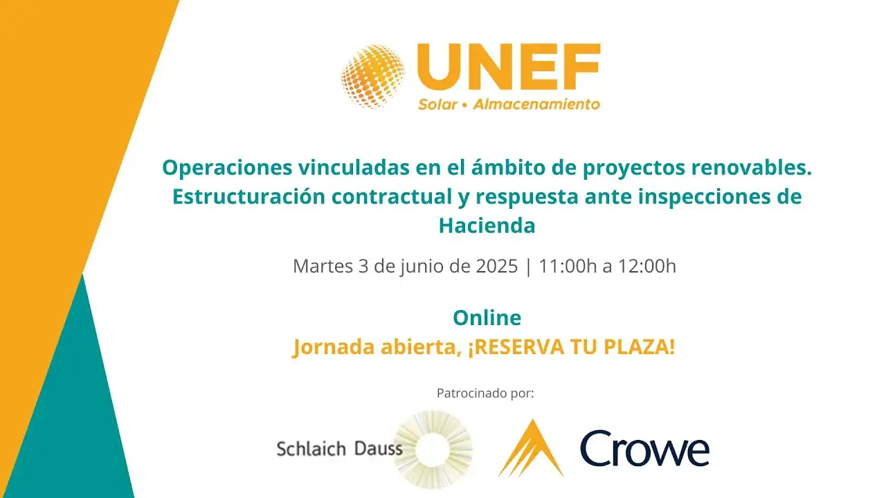 Operaciones vinculadas en el ámbito de proyectos renovables