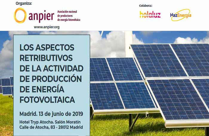ANPIER organiza la jornada “los aspectos retributivos de la actividad de producción de energía fotovoltaica”