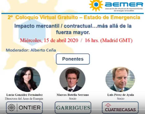Coloquio Virtual Gratuito: ESTADO DE ALARMA. Impacto mercantil / contractual.