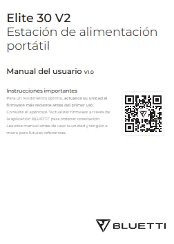 Manual Bluetti Elite 30 V2 · Español