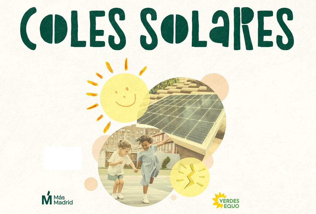 «Coles Solares»: cada familia madrileña ahorraría hasta 315 euros anuales si los centros educativos contaran con paneles fotovoltaicos