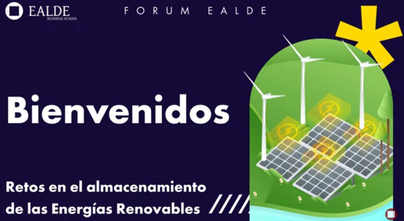 Forum EALDE: Retos en el almacenamiento de las Energías Renovables