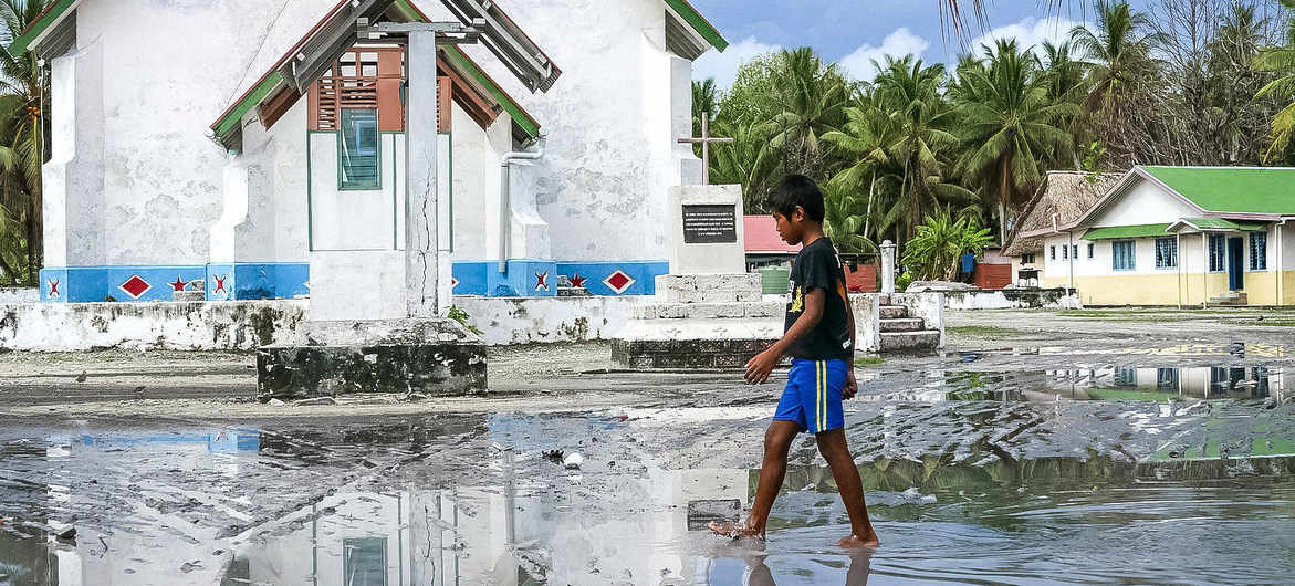 El archipiélago de Tuvalu, en el Pacífico Sur, es altamente vulnerable a la subida del nivel del mar provocada por el cambio climático