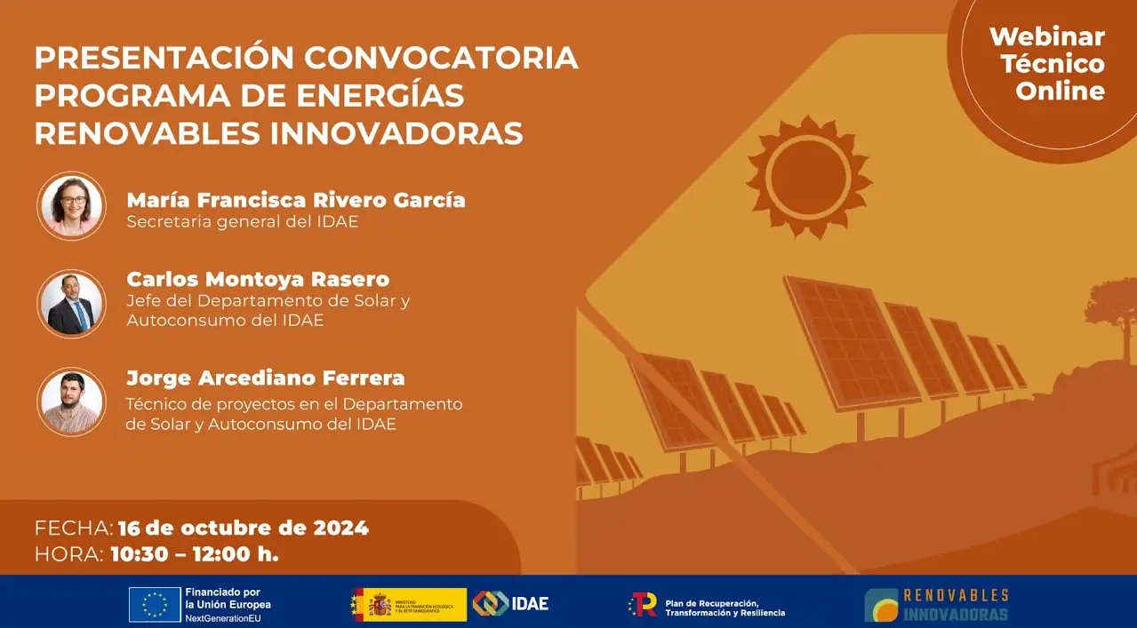 Presentación convocatoria de proyectos de energías renovables innovadoras