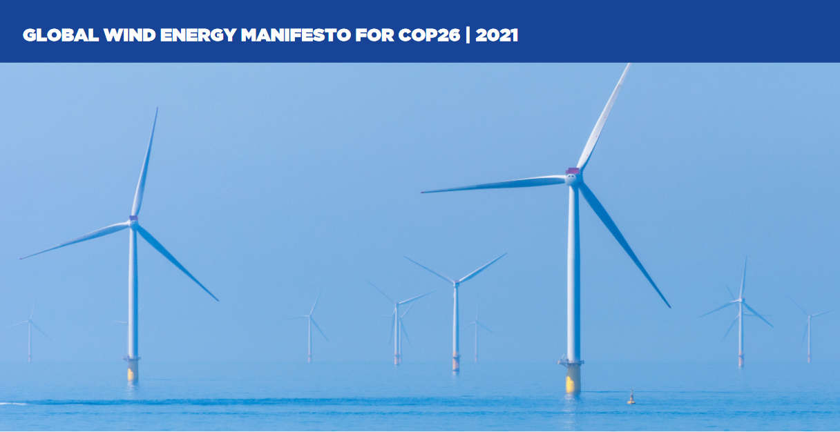 Manifiesto de la industria eólica mundial llama a los gobiernos a ponerse serios antes de la COP26 para asegurar la transición energética