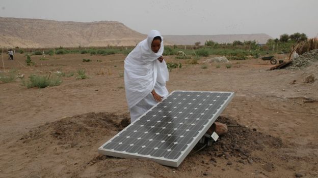 La energía solar en Marruecos.