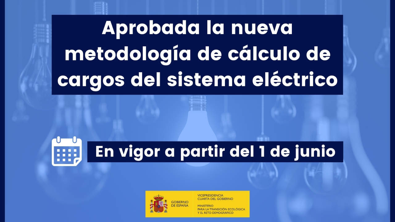 El Gobierno aprueba el Real Decreto de metodología de cálculo de los cargos del sistema eléctrico