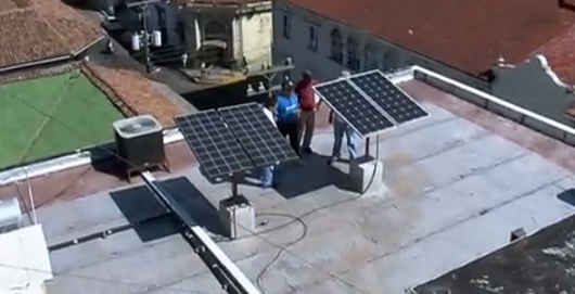 Paneles solares en la Universidad de León, Nicaragua