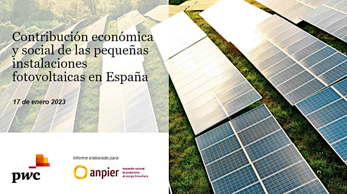 Se presenta el informe de PwC para ANPIER: «Contribución económica y social de las pequeñas instalaciones fotovoltaicas en España»
