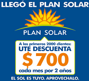 Crece el número de clientes del Plan Solar en Uruguay que promueve la compra e instalación de equipos de energía solar.