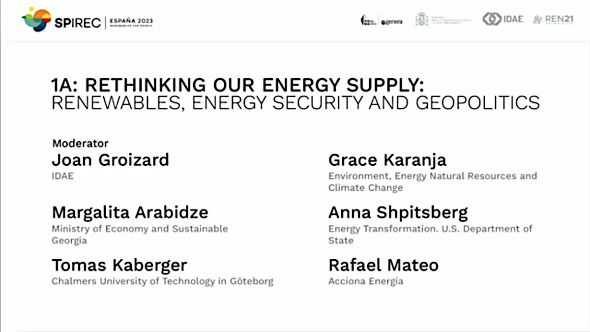 Repensar nuestro suministro energético: Renovables, seguridad energética y geopolítica